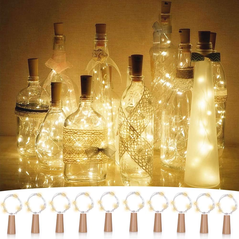 luces de botella con pilas