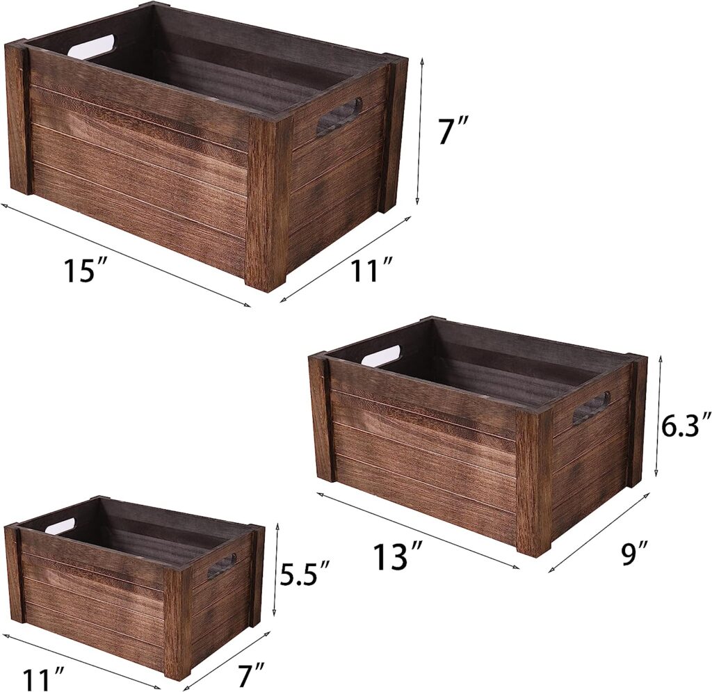 medidas de cajas de madera cafes
